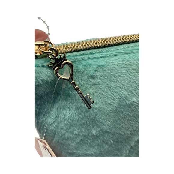 NWT Juicy Couture Teal Cosmetic Bag with Travel Toiletry Bottle NWT - Picture 10 of 14